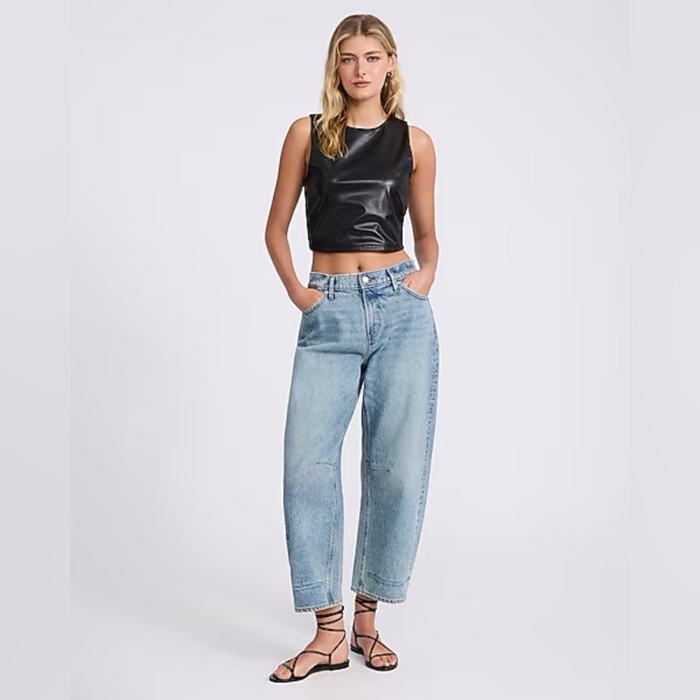 Express Black Faux Leather Tank